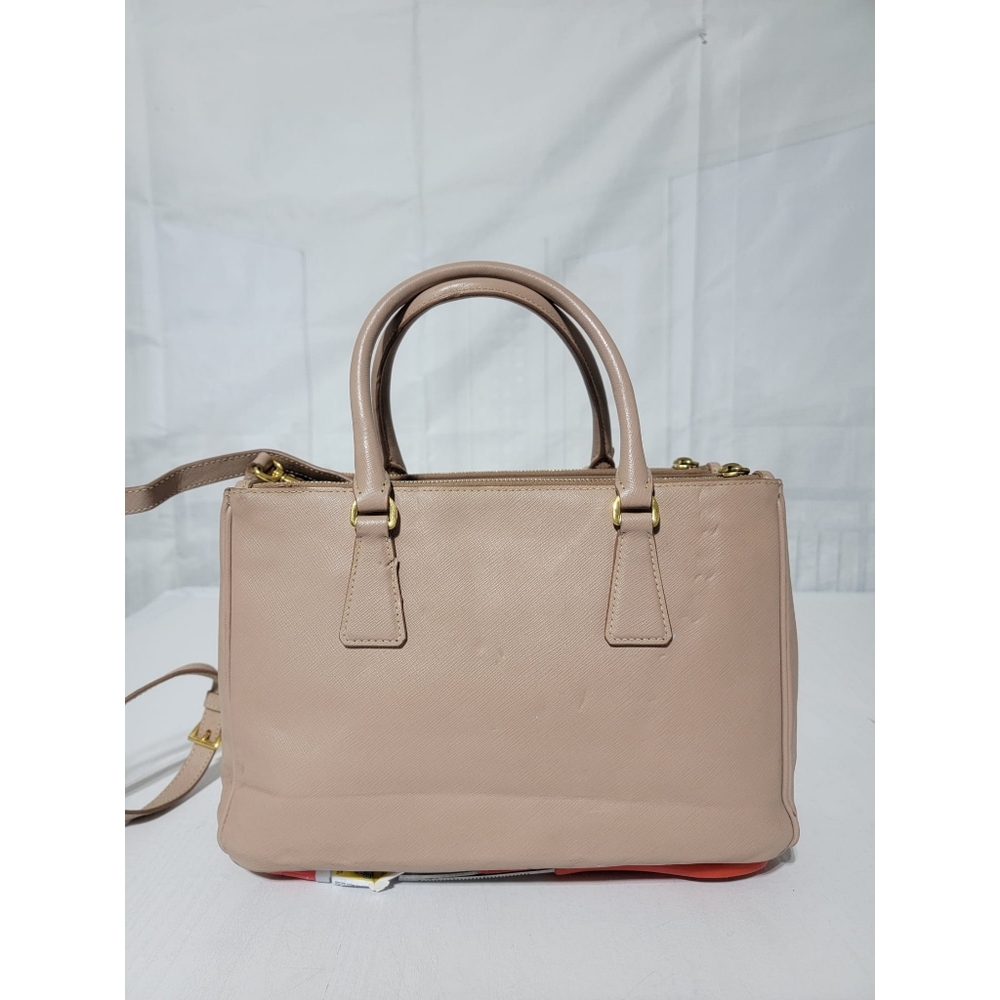 Prada Saffiano Lux Leather Small Galleria Double Zip Tote Bag Light Rose Pink - Picture 3 of 16
